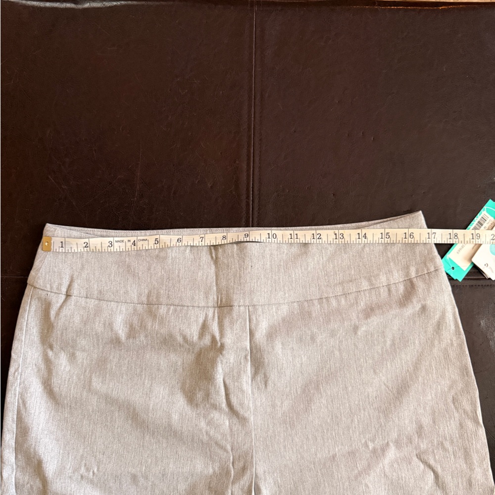 Tribal Fia Cuffed Cropped Trouser Pants Heather Grey Size 14 NWT - Picture 8 of 10